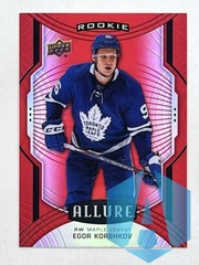 2020-21 UD Allure Red Rainbow EGOR KORSHKOV #111 Maple Leafs